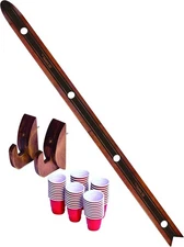 GoPong Slamski - Retro and Vintage Wood Designs - 4 Person Drinking Ski with 50 