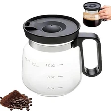 16 Oz Glass Coffee Mug That Looks like a Coffee Pot Style Shape, Mini Heatpro...