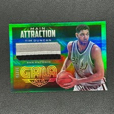2014 Panini Gala Tim Duncan Main Attraction Patch Green 14/25 SSP Spurs#Z