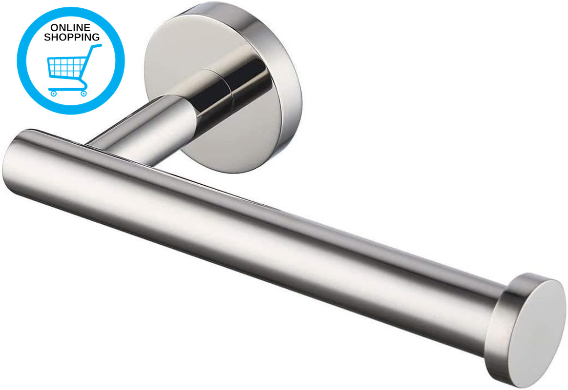 Chrome Stainless Steel Toilet Roll Holder Paper Holder Dispenser Screws Mounting