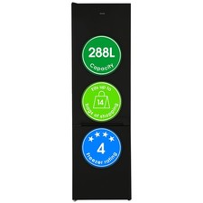 Abode Freestanding Fridge Freezer 288L 70/30 Black 180cm Tall A180FF541E1B