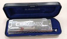 Suzuki Chromatix SCX-48 Chromatic Harmonica 12 Hole with Case Used Japan