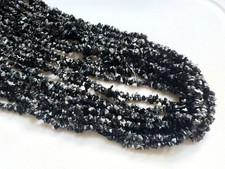 4-6mm Snowflake Obsidian Chips, Snowflake Obsidian Chips, Natural Black Obsidian