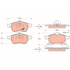 Satz Bremsbeläge Bremsklötze vorne für Opel Astra G F70 T98 Zafira A B | 9152