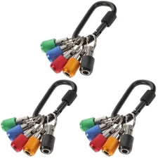 3 Sets Key Chain Bit Holder Keychain Screwdriver Holders Portable