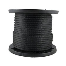 3/8 inch Black Dacron Polyester Rope - 250 Foot Spool  Solid Braid -