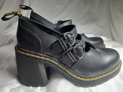 Dr. Martens Eviee Sandale Leder Absatz Mary Jane UK Größe 7