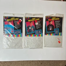 Vintage Lot Of 3 NOS DIZZLE Bright Line Fashion Transfer Iron On Kitschy 80s
