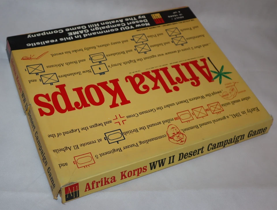 AFRIKA KORPS *UNPUNCHED* AVALON HILL 1964 VTG WWII DESERT CAMPAIGN EXTRA PIECES! - Image 2 of 4