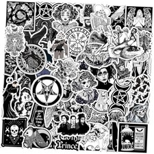 Goth Stickers - Horror Stickers for Water Bottles, Laptop, Phone, 50 Pcs