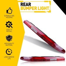 2PC Rear LH RH & Side Bumper Reflector Light Fit 2016-2020 Audi Q7 With 5 Holes