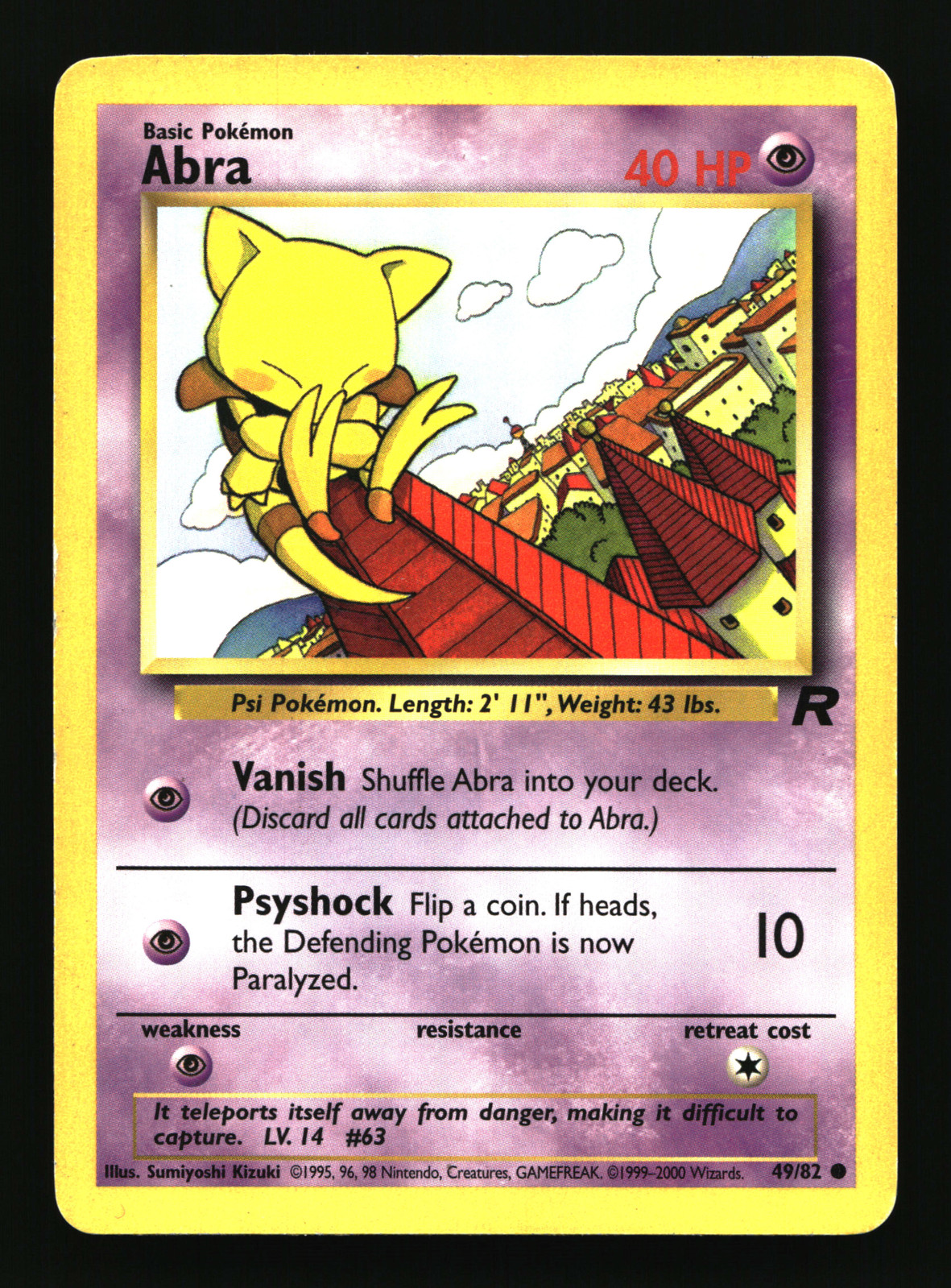 Abra #49/82 Team Rocket Common - NM