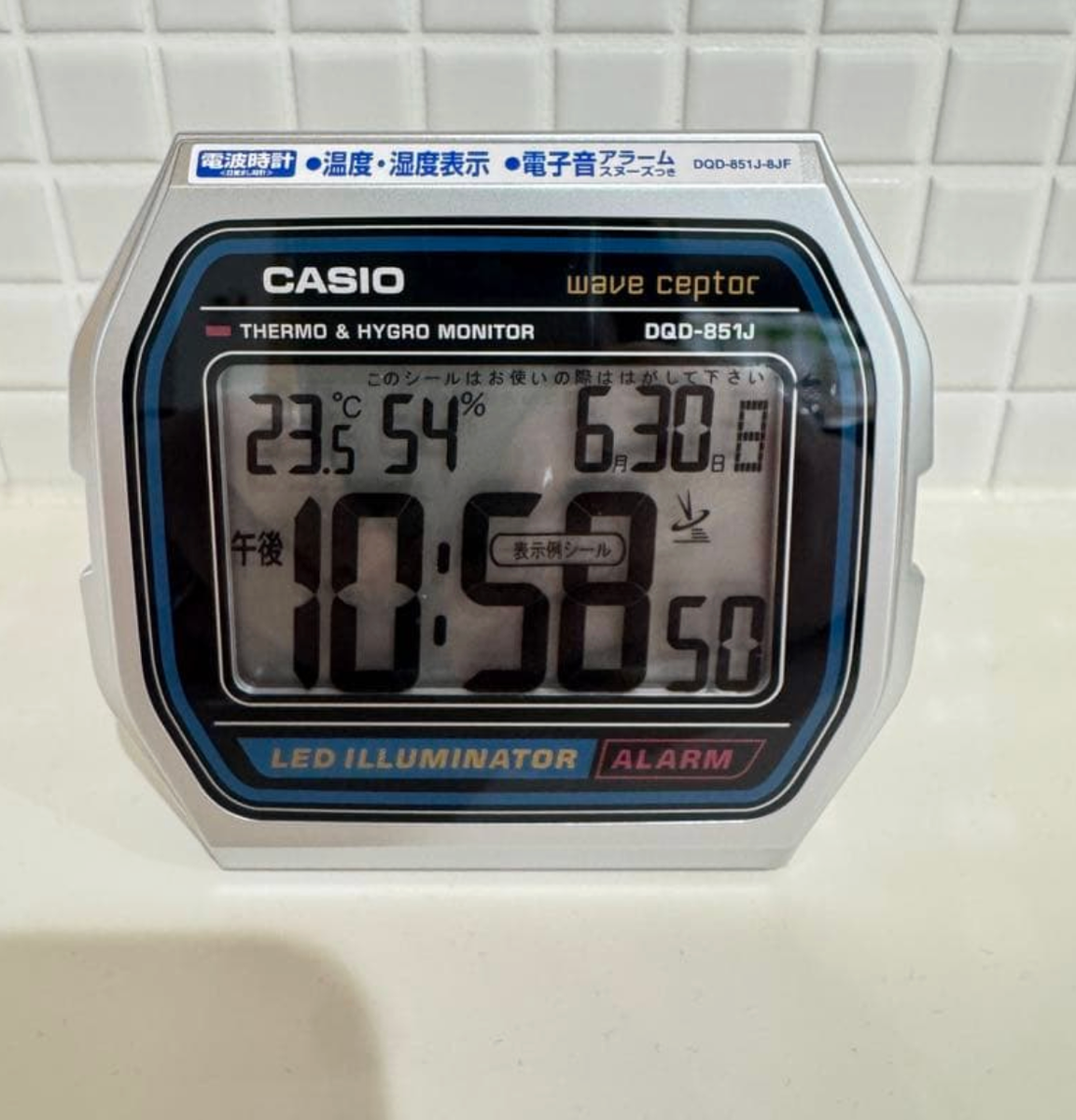 NEW CASIO WAVE CEPTOR A158WA electric wave alarm clock DQD-851J