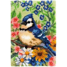 Herrschners&reg; Blue Jay Garden Latch Hook Kit