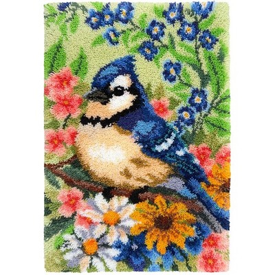 Herrschners  Blue Jay Garden Latch Hook Kit