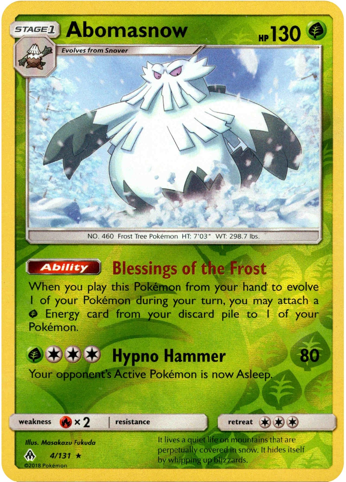 Abomasnow - 4/131 - Forbidden Light - Reverse Holo