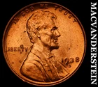 1938-D Lincoln Wheat Cent - Red Choice Gem Brilliant Unc  No Reserve  #i659