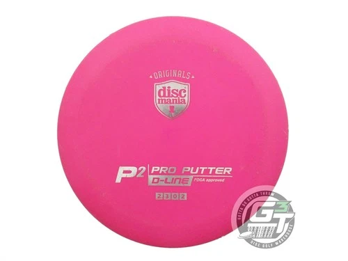 USED DiscMania D-Line P2 175g Pink Silver Foil Putter Golf Disc