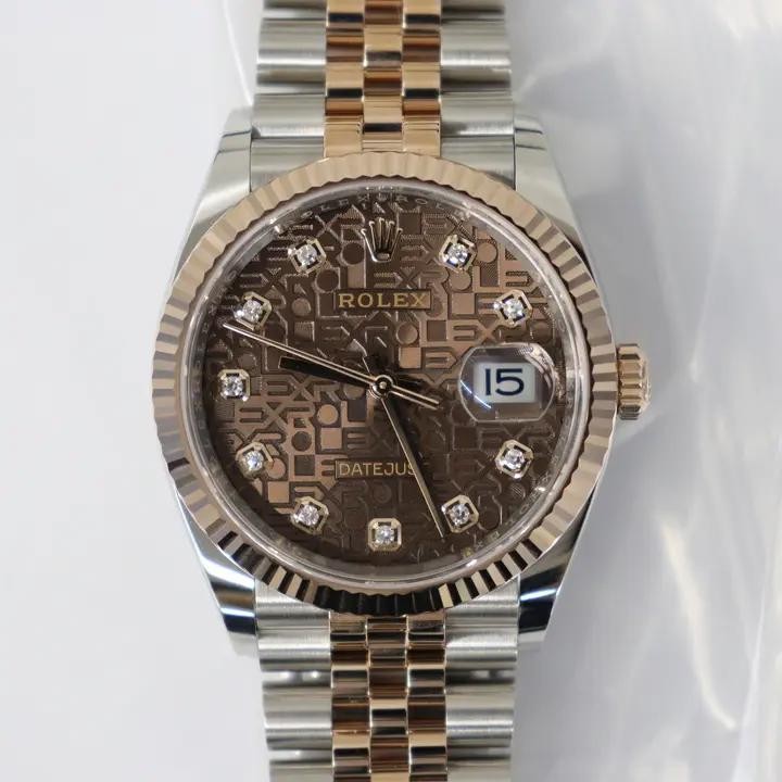 2020's Mint Rolex 126231 Datejust 36 Diamond Jubilee Dial 18K Gold