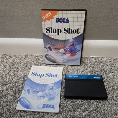 Slap Shot (Sega Master, 1990) Blue Cartridge Authentic Complete CIB 