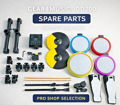 Gear4music JDD200 E Drum Kit Spare Parts Choice Module Pad Cymbal Pedal Clamp