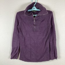 Eddie Bauer Womens Sweater Sz S Small Long Sleeve Solid Warm Pilling Soft Good