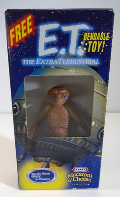 Vtg Kraft Mac & Cheese ET Bendable Toy Figure In Box 2002 E.T. Anniversary Promo