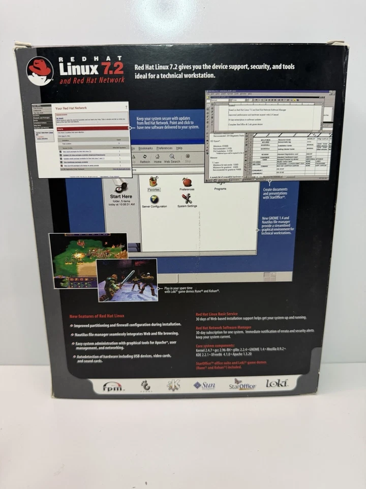 Red Hat Linux 7.2 Retail Box Set • Manuals + CDs • Complete Kit • Vintage Linux - Image 2 of 4