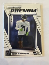 Devon Witherspoon 2023 Donruss Rookie Phenom Jerseys Card #RPJ-DWIT Seahawks. rookie card picture