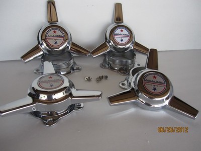 4   NEW AMERICAN RACING TORQ THRUST II VN1615.515 CAPS 3 BAR  SPINNERS  W/AM EMB