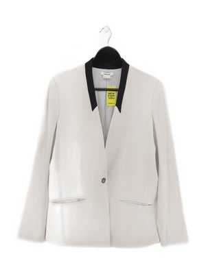 Helmut Lang Damen Blazer UK 6 Creme Viskose