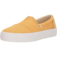 TOMS WOMENS ALP FENIX SZ 9 PLATFORM SLIP ONS~MANGO WASHED
