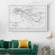 1917 Map of German Bombing of London – WWI Air Raid Targets & Damage Zones