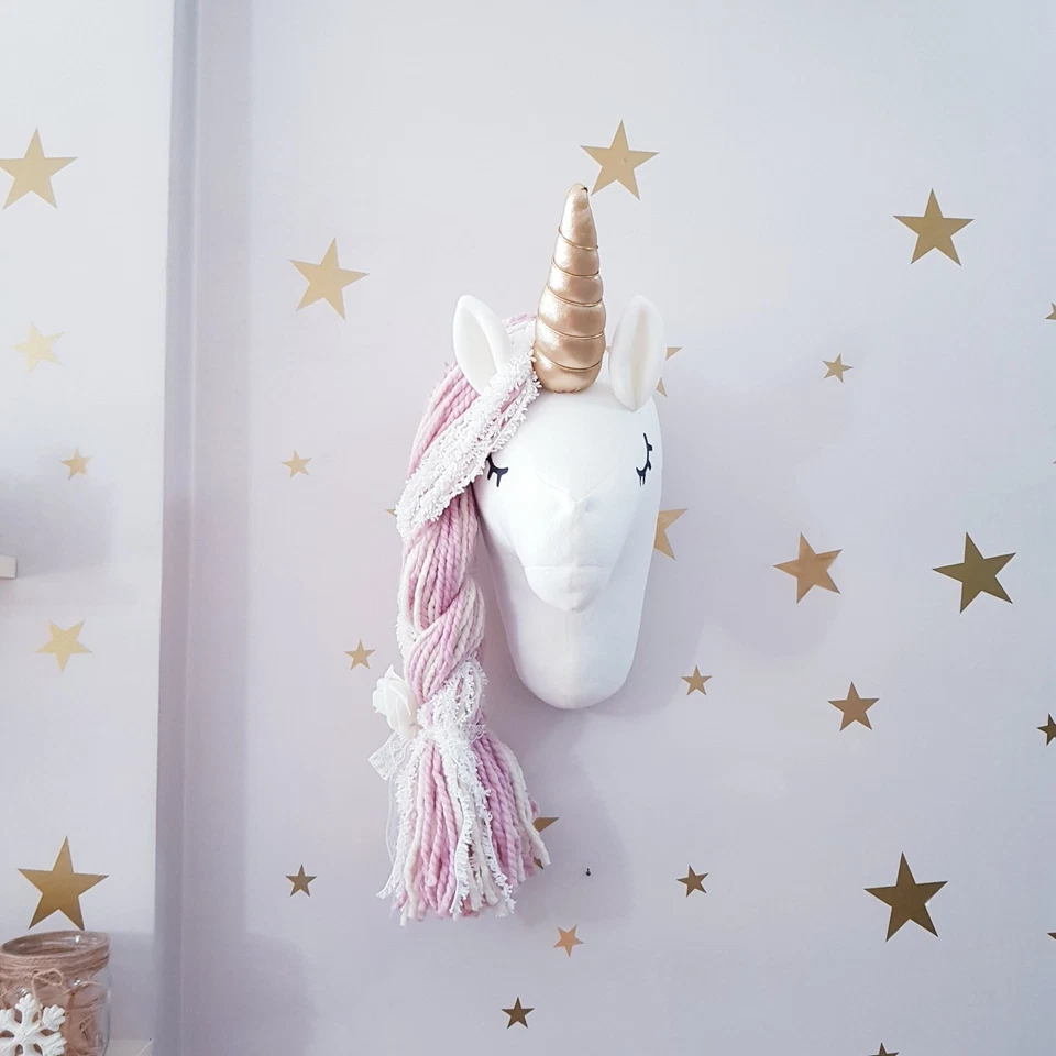 Decoración de Pared Boho Unicornio - Arte de Pared para Habitación Infantil de Niñas, Colgante de Dormitorio de Princesa Foto 3 de 4