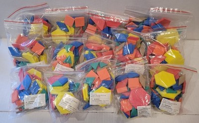 Math Manipulatives NEW PATTERN BLOCKS 15 sets FOAM 540 pcs Homeschool Classroom