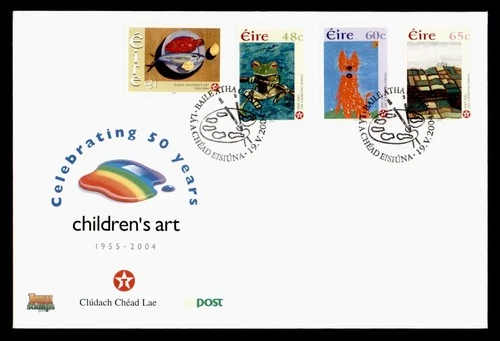 DR WHO 2004 IRELAND FDC CHILDRENS ART COMBO E1 M77253
