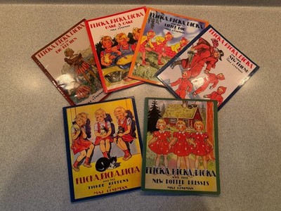 Lot of 6 Maj Lindman s Flicka, Ricka, Dicka Series