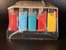 BIC Classic Electronic Series Lighters Assorted Colors - Case Of 50 New In Tray