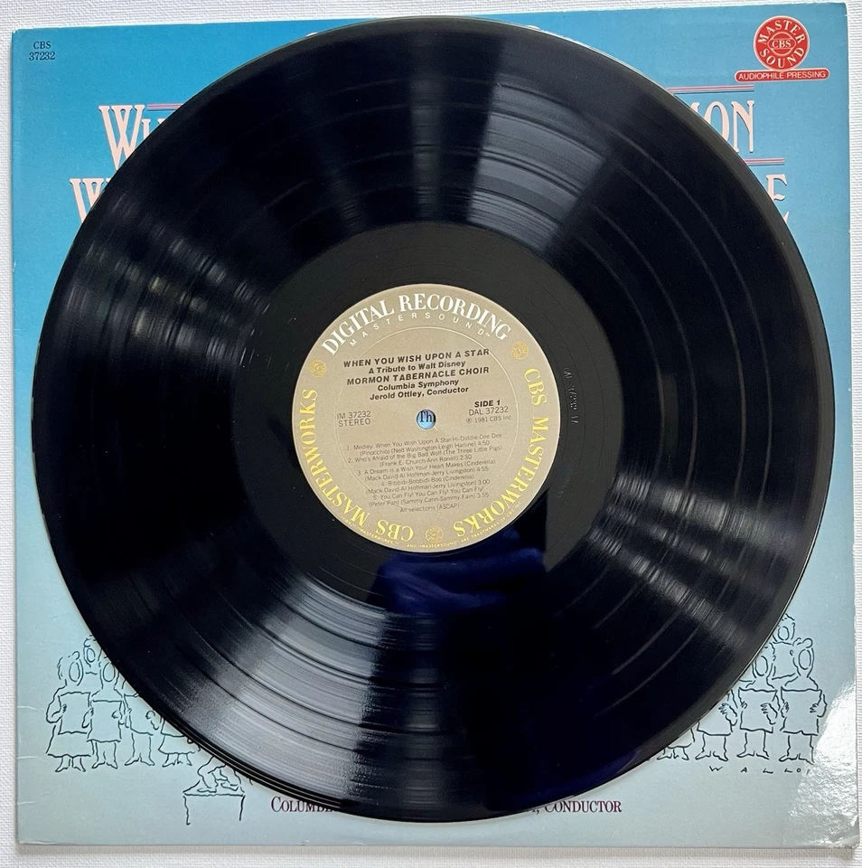 Mormon Tabernacle Choir/When You Wish Upon A Star Vinyl LP CBS 37232 VG Record Foto 3 de 4