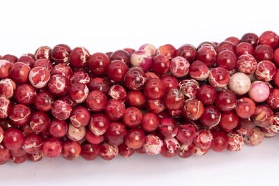 Scarlet Red Sea Sediment Imperial Jasper AAA Round Loose Beads 4/6/7-8/10/12MM