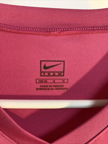 Nike Fitted Women's Poly/Spandex Pink Long Sleeve V-neck Sz Medium (8-10) - Picture 5 of 8