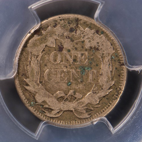 1857 1c FLYING EAGLE CENT - DIE CLASH - FS-402 S-9 (003) PCGS VG DETAIL Lot#697 - Picture 8 of 9
