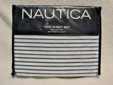 Nautica Harmead Navy Twin Sheet Set