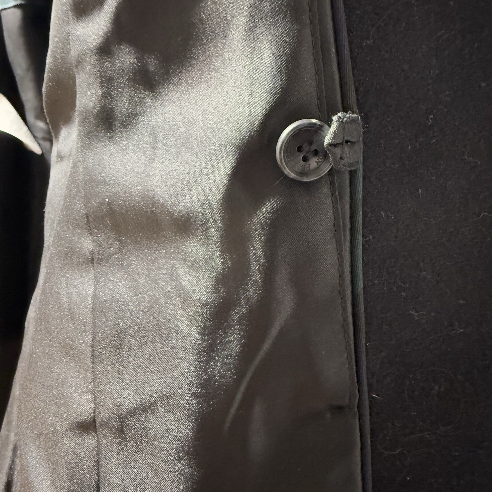 Pendleton Black Wool Blend Double Breasted Peacoa… - image 10