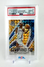 Shai Gilgeous- Alexander 2023 Mosaic 5 Give And Go Yellow /99 PSA 10 Pop 1