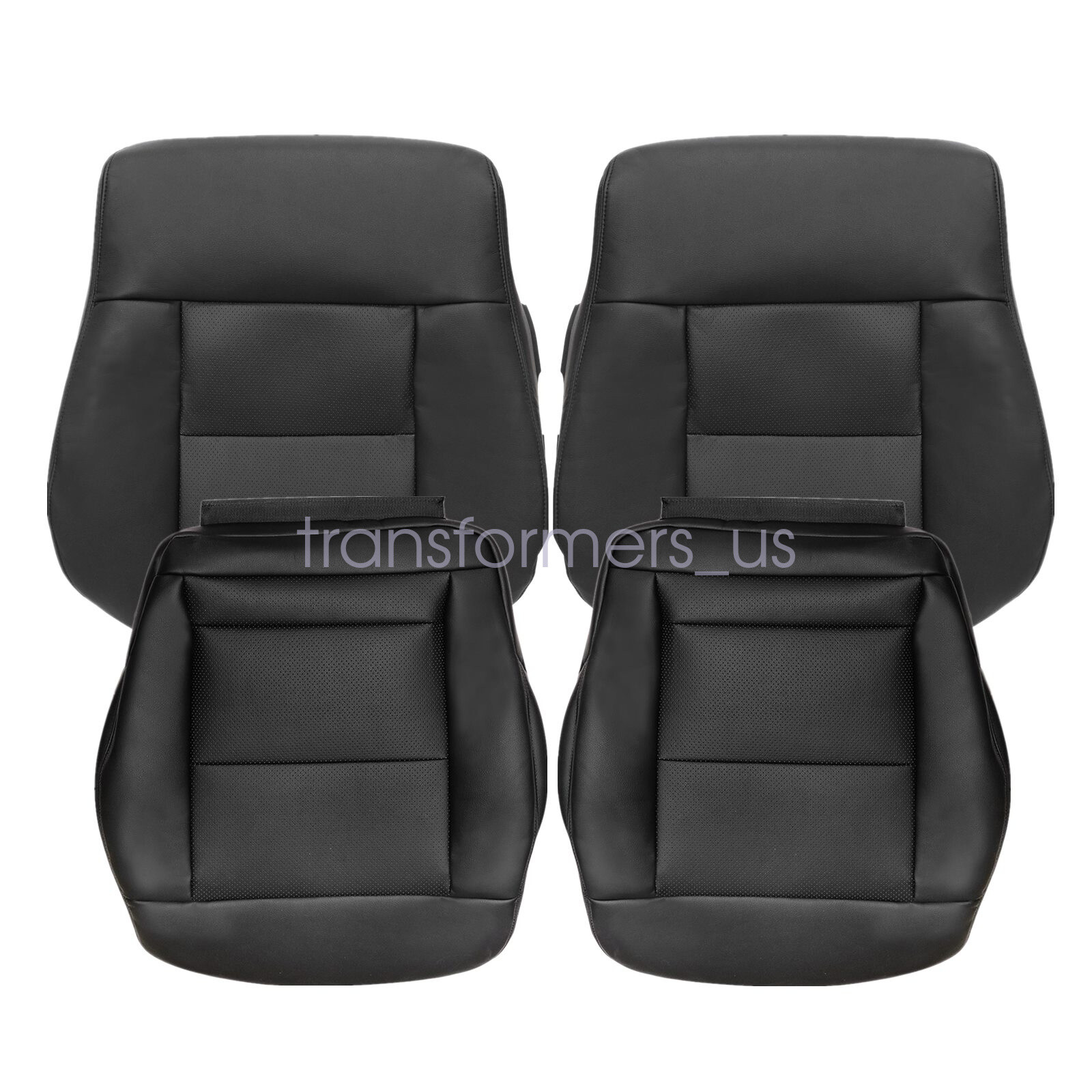 2010-2016 Mercedes W212 E350 Black Leather Seat Covers Pair