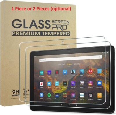 Tempered Glass Screen Protector For Amazon Fire HD 10 10.1'' 2023/2021/2019/2017