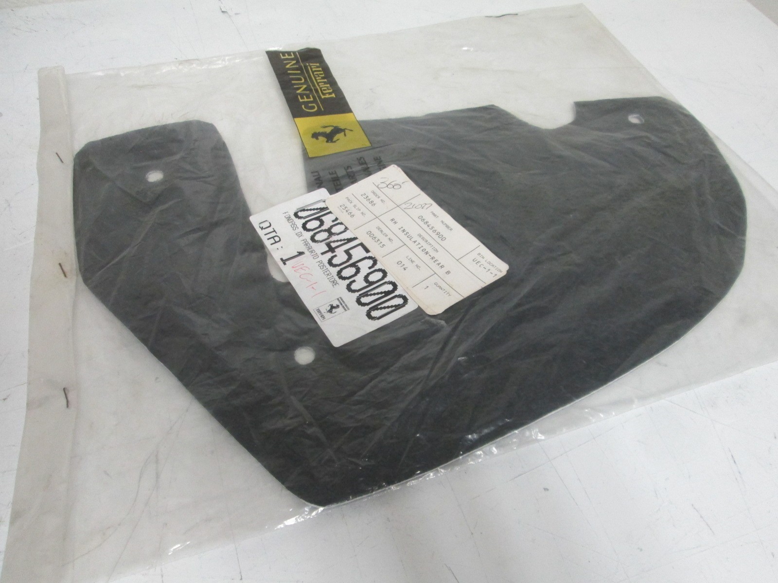 Ferrari 360 - Rear Bumper RH Insulation # 68456900