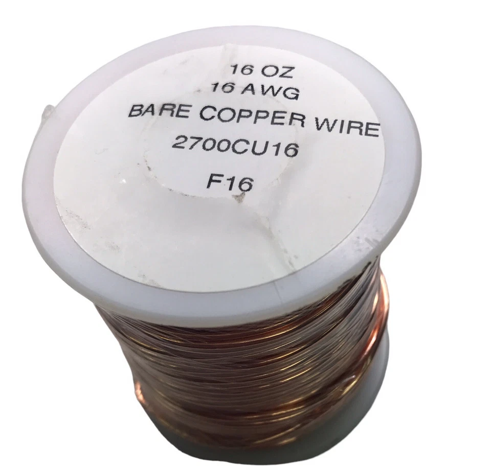 Bare Copper Wire 16oz 16 AWG 2700CU16 F16 Sealed  Roll - Image 2 of 2