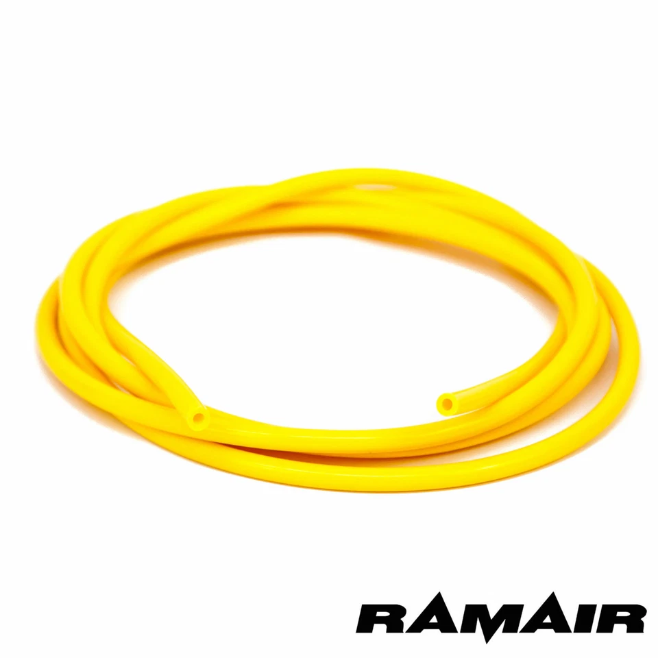 8mm x 1m Yellow Silicone Vac Vacuum Hose - Water Air Coolant Dump Valve Radiator